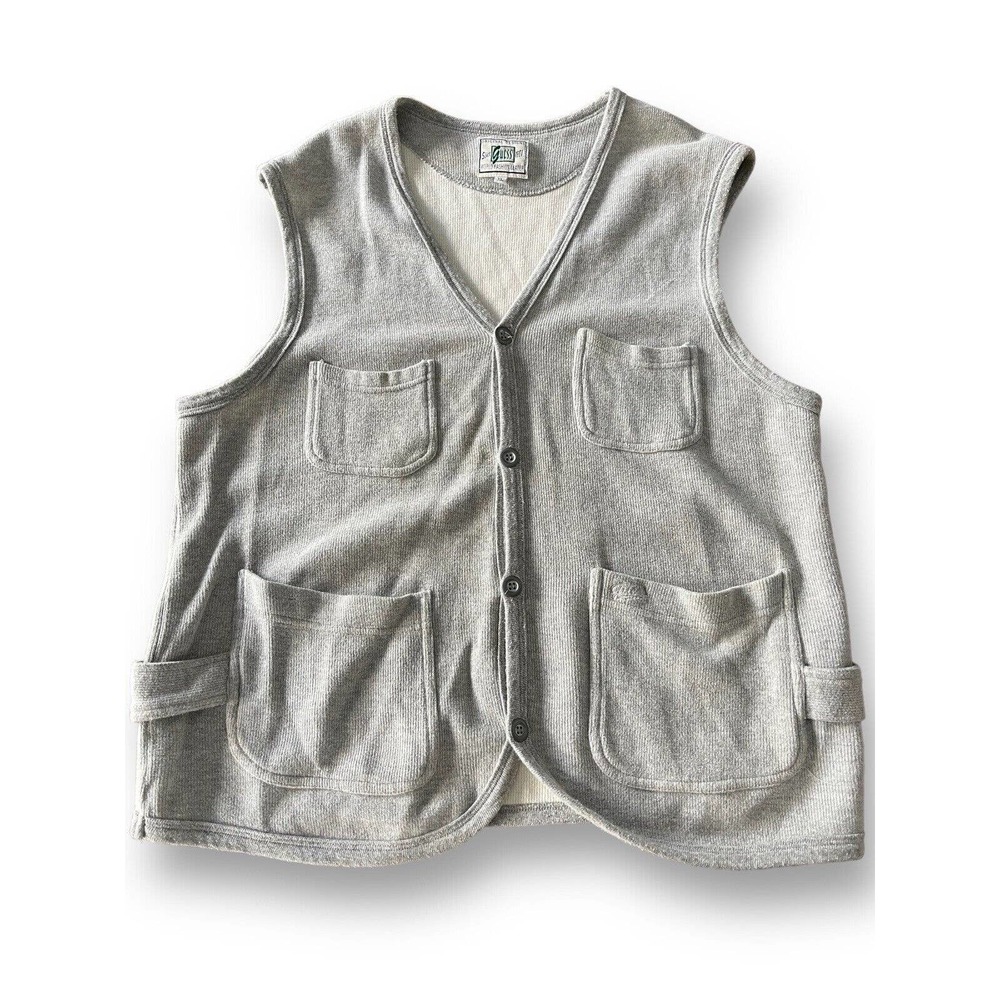 Vintage GUESS USA Cardigan Sweater Vest Men Size XL W/ POCKETS